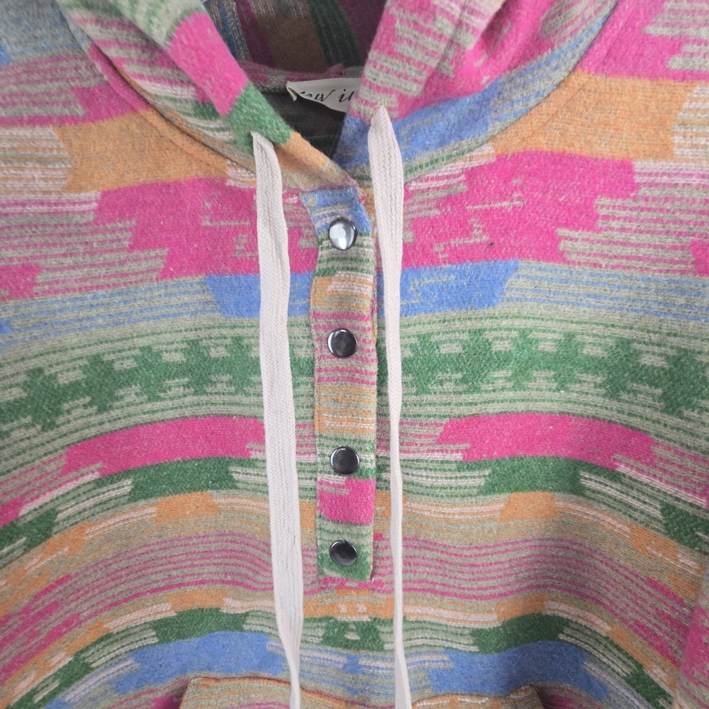 The Punchy Palomino Aztec Pink Hoodie Western Boho Chic Cowgirl Size L NWT - Picture 2 of 8
